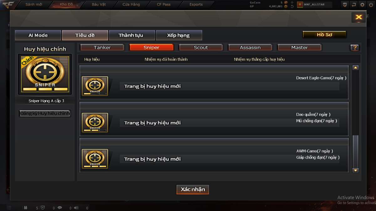 shop acc cf uy tin gia re